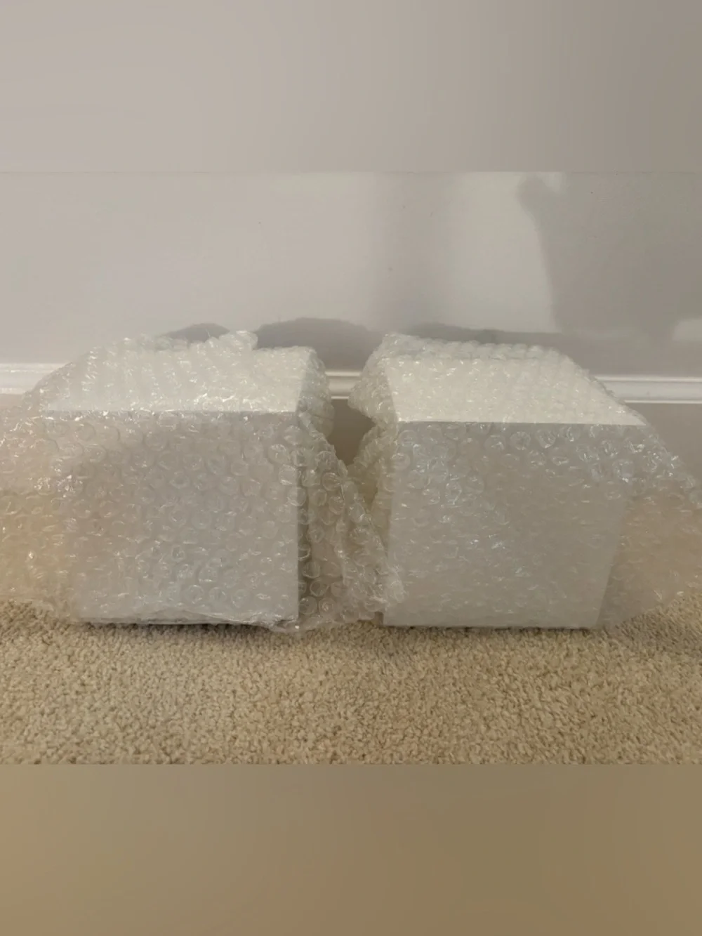 NIB Set of 2 White Floating Wall Cubes $65 - Never Opened!